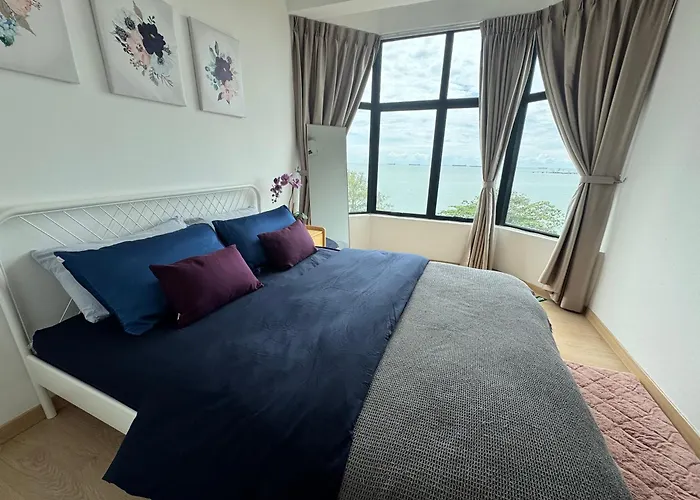 2Br Apartment - Beachfront - Corner Unit - Netflix - Unifi 300Mbps - Mutiara Melaka Pantai Puteri
